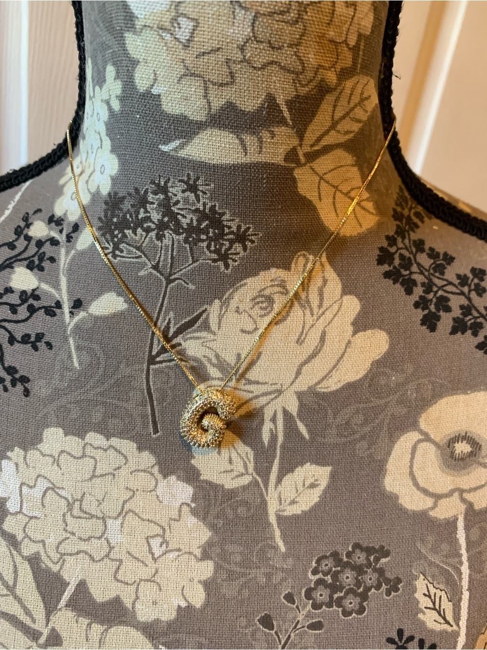 Gold-Tone G Initial Bling Pendant Necklace - Women Jewelry